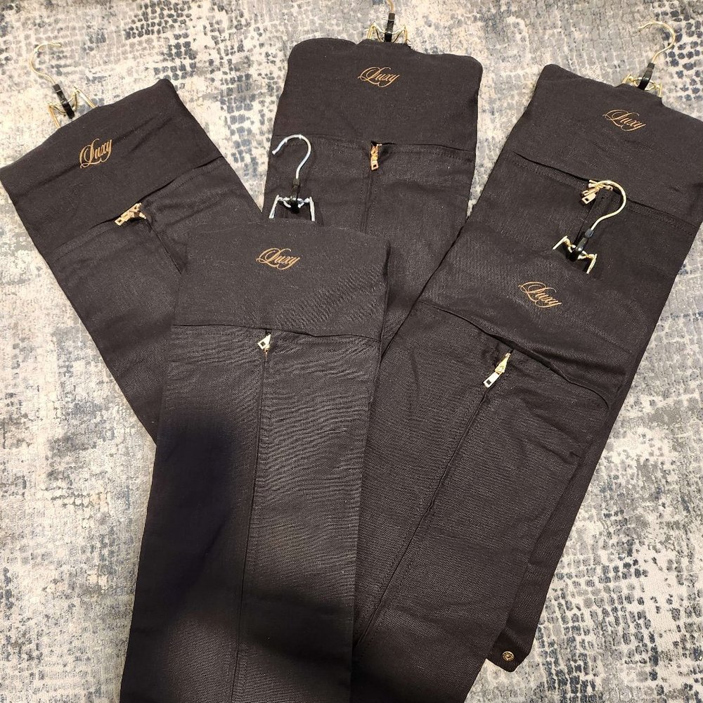 Luxy Hair Extensions! Jet Black Halo, Classic, Seamless, and 3 Ponytails!